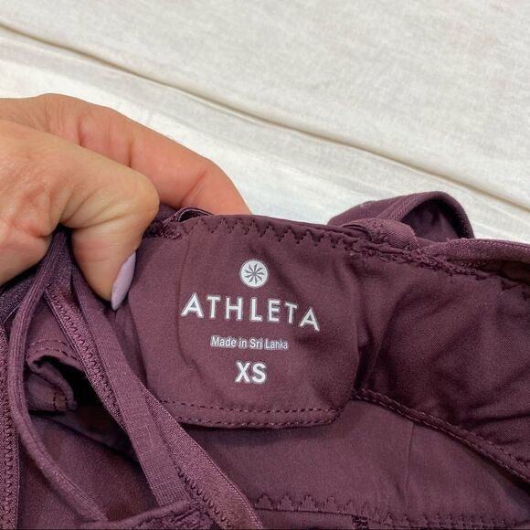 Athleta‎ Burgundy Tank With Attached Sport Bra XS - Picture 13 of 14
